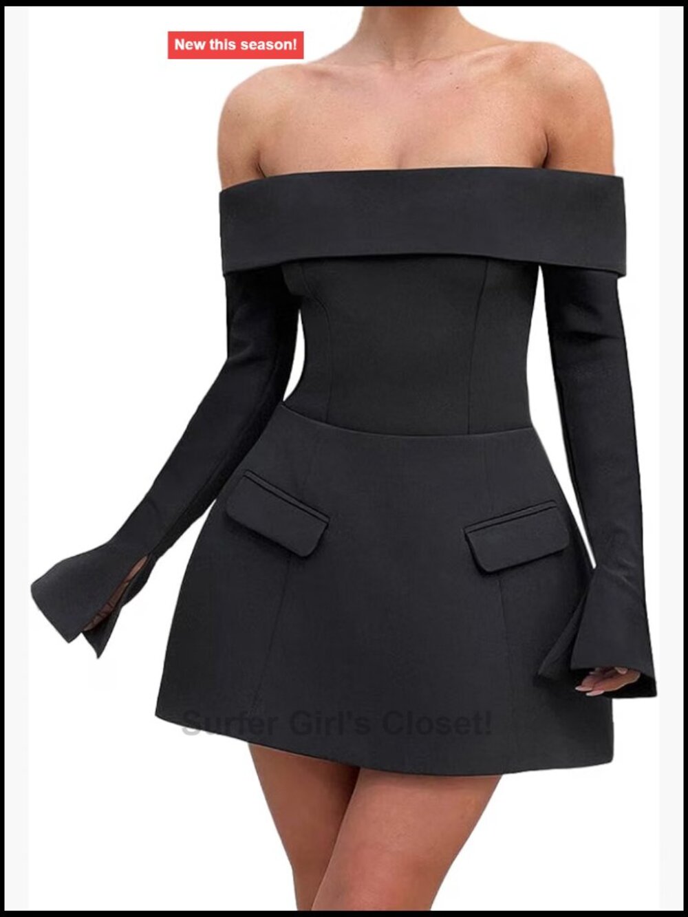 Off Shoulder Long Sleeve Mini Dress Club Party Bodycon Backless